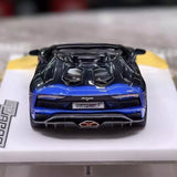 [Make Up] 1:43 Lamborghini 2018 Aventador S Roadster Blue-Black Model Car Resin