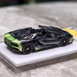 [Make Up] 1:43 Lamborghini 2018 Aventador S Roadster Green-Black Model Car Resin