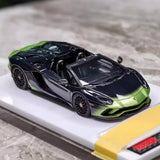 [Make Up] 1:43 Lamborghini 2018 Aventador S Roadster Green-Black Model Car Resin