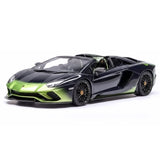 [Make Up] 1:43 Lamborghini 2018 Aventador S Roadster Green-Black Model Car Resin