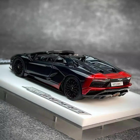[Make Up] 1:43 Lamborghini 2018 Aventador S Roadster Red-Black Model Car Resin