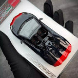 [Make Up] 1:43 Lamborghini 2018 Aventador S Roadster Red-Black Model Car Resin