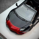 [Make Up] 1:43 Lamborghini 2018 Aventador S Roadster Red-Black Model Car Resin