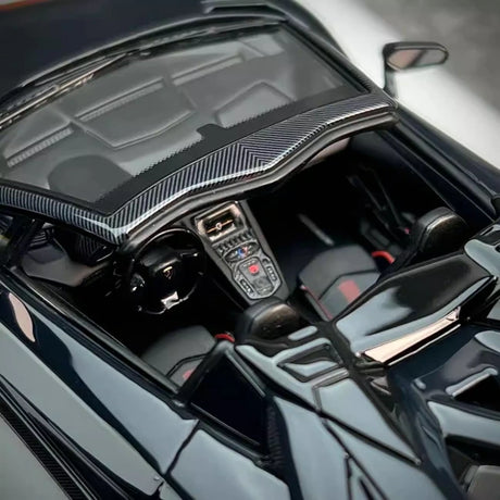 [Make Up] 1:43 Lamborghini 2018 Aventador S Roadster Red-Black Model Car Resin