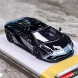 [Make Up] 1:43 Lamborghini 2018 Aventador S Roadster Silver-Black Model Car Resin