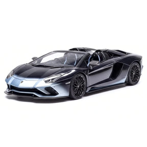 [Make Up] 1:43 Lamborghini 2018 Aventador S Roadster Silver-Black Model Car Resin