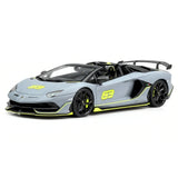[Make Up] 1:43 Lamborghini 2018 Aventador SVJ 63 Gray Model Car Resin