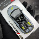 [Make Up] 1:43 Lamborghini 2018 Aventador SVJ 63 Gray Model Car Resin