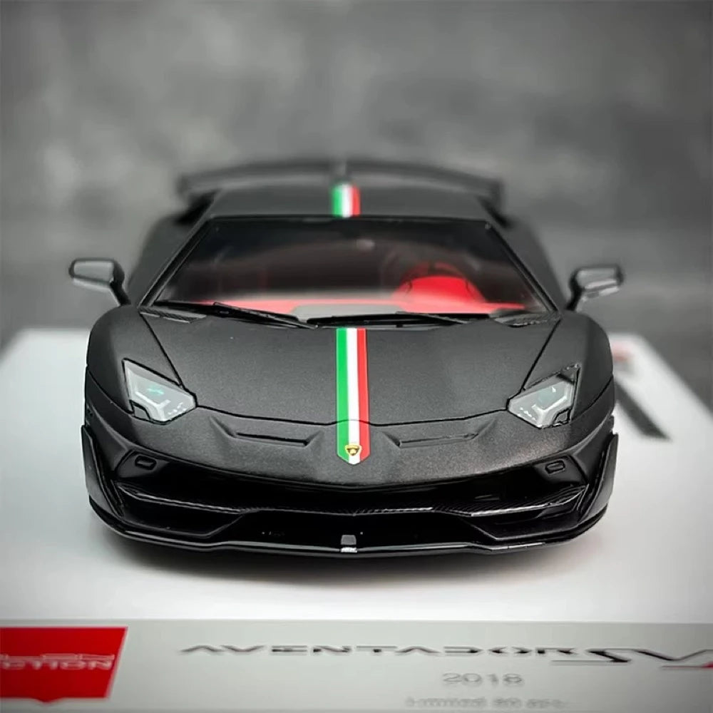 [Make Up] 1:43 Lamborghini 2018 Aventador SVJ nero modellino di auto resina