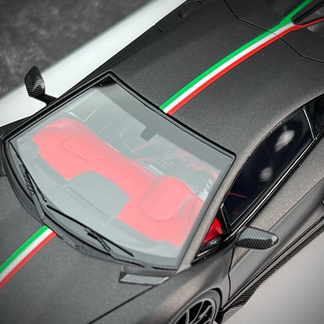 [Make Up] 1:43 Lamborghini 2018 Aventador SVJ Black Model Car Resin