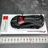 [Make Up] 1:43 Lamborghini 2018 Aventador SVJ noir voiture miniature Resin