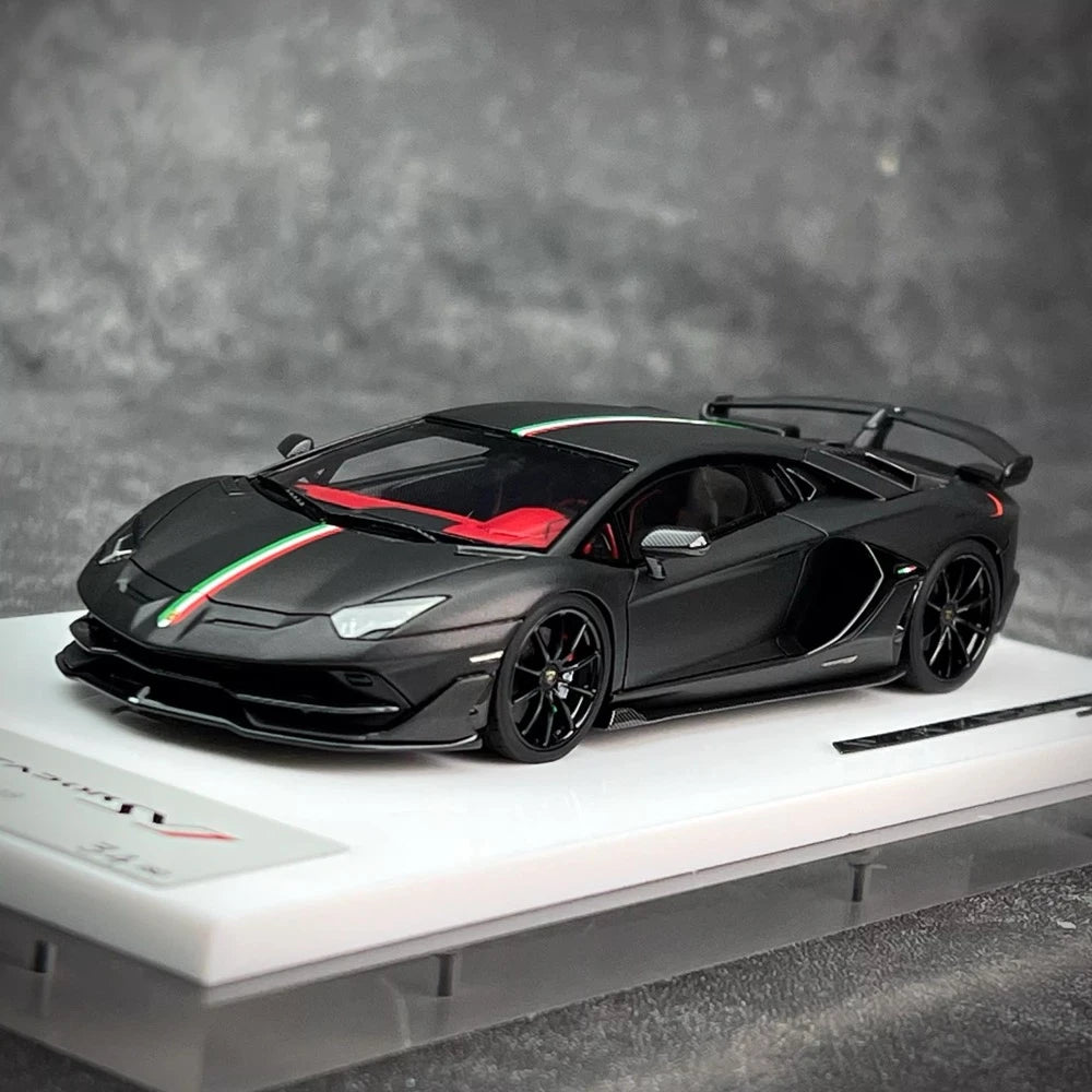 [Make Up] 1:43 Lamborghini 2018 Aventador SVJ noir voiture miniature Resin