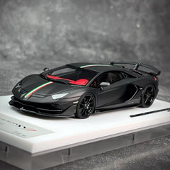 [Make Up] 1:43 Lamborghini 2018 Aventador SVJ nero modellino di auto resina