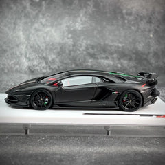 [Make Up] 1:43 Lamborghini 2018 Aventador SVJ nero modellino di auto resina