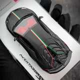 [Make Up] 1:43 Lamborghini 2018 Aventador SVJ noir voiture miniature Resin