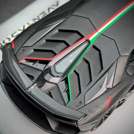 [Make Up] 1:43 Lamborghini 2018 Aventador SVJ Black Model Car Resin