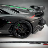 [Make Up] 1:43 Lamborghini 2018 Aventador SVJ noir voiture miniature Resin