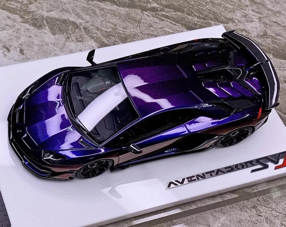 [Make Up] 1:43 Lamborghini 2018 Aventador SVJ Gradient Model Car Resin