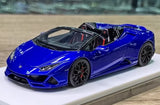 [Make Up] 1:43 Lamborghini 2019 Huracan EVO Spyder Blue Model Car Resin