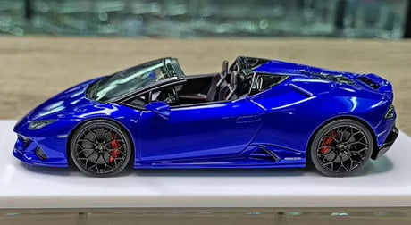 [Make Up] 1:43 Lamborghini 2019 Huracan EVO Spyder Blue Model Car Resin