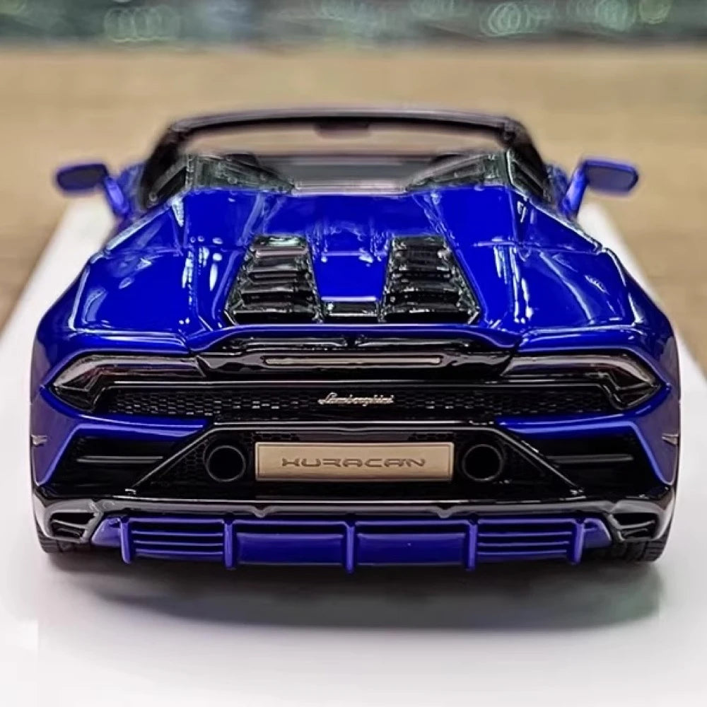 [Make Up] 1:43 Lamborghini 2019 Huracan EVO Spyder Blue Model Car Resin