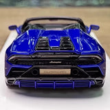 [Make Up] 1:43 Lamborghini 2019 Huracan EVO Spyder Blue Model Car Resin
