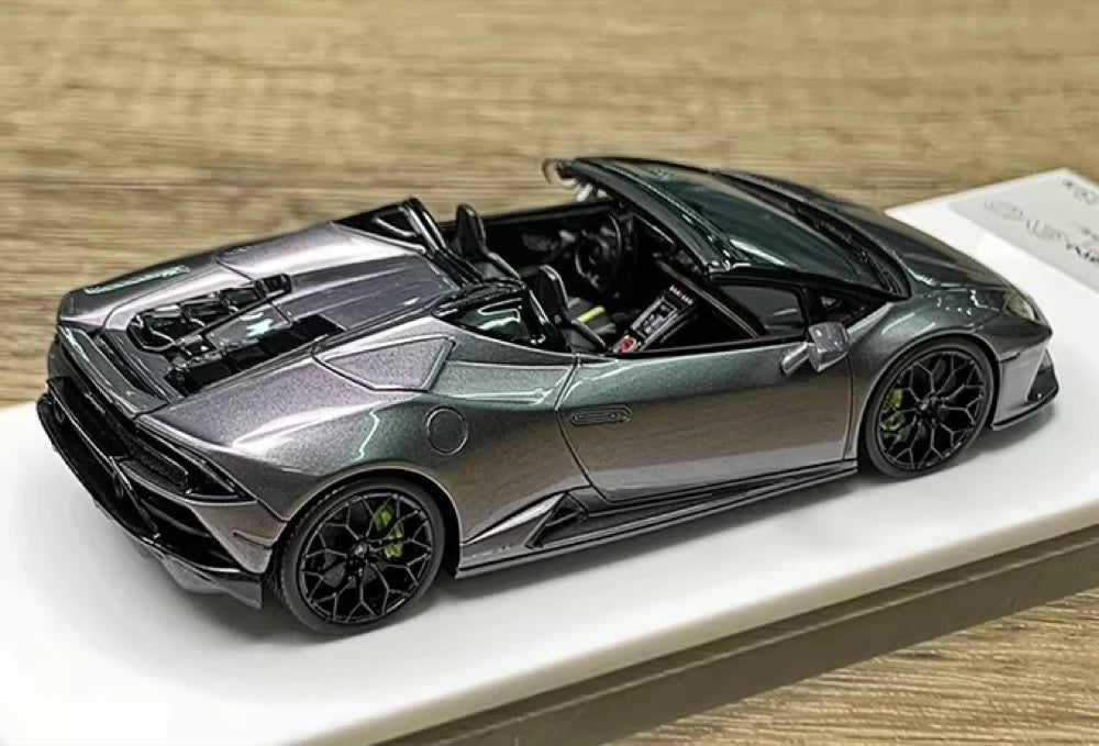 [Make Up] 1:43 Lamborghini 2019 Huracan EVO Spyder grå modellbil harts