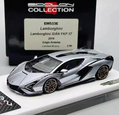 [Make Up] 1:43 Lamborghini 2019 Sian FKP 37 Silver Model Car Resin