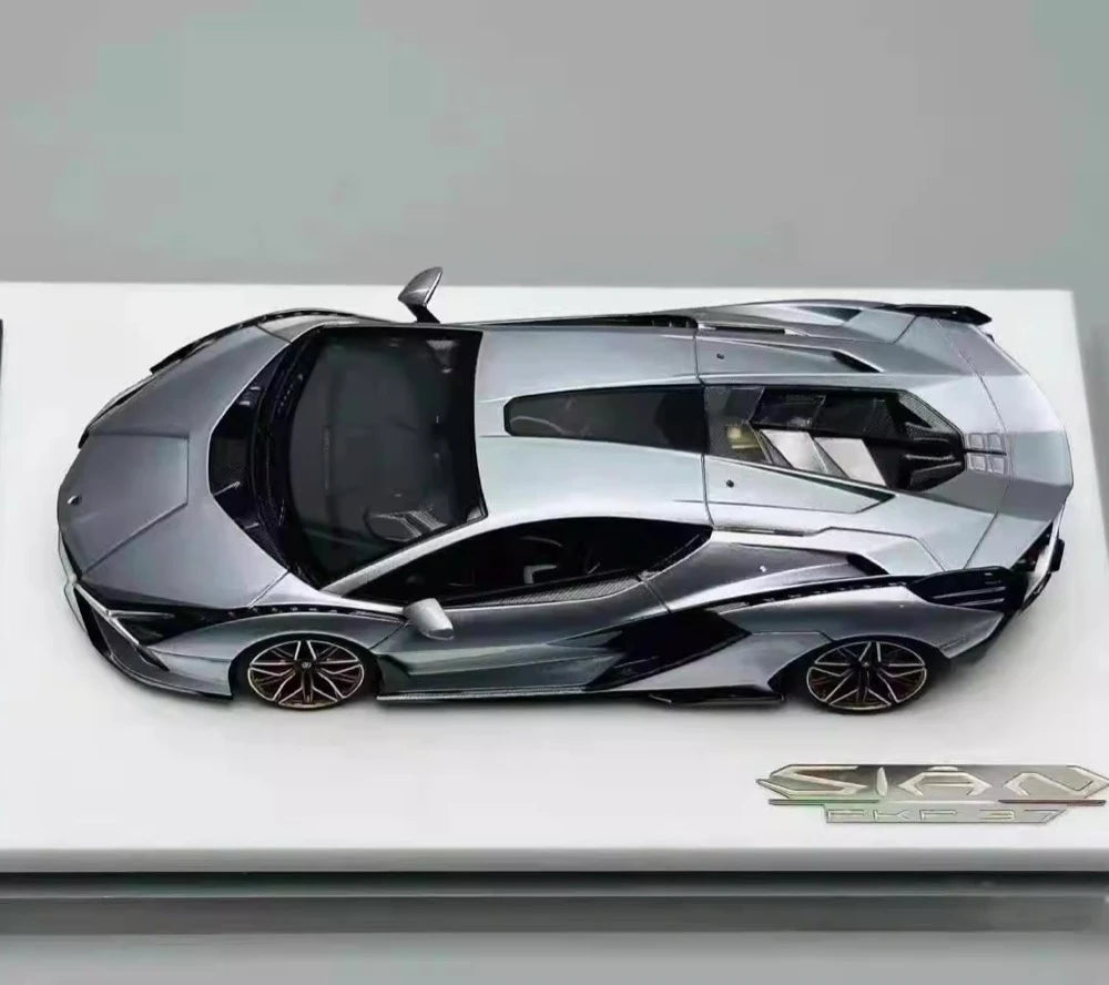 [Make Up] 1:43 Lamborghini 2019 Sian FKP 37 Silver Model Car Resin