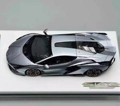 [Make Up] 1:43 Lamborghini 2019 Sian FKP 37 Silver Model Car Resin