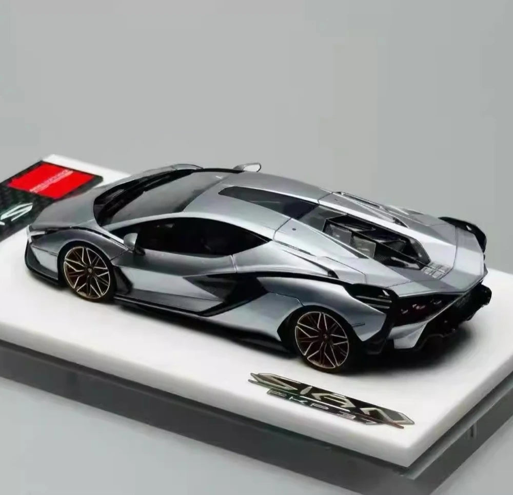 [Make Up] 1:43 Lamborghini 2019 Sian FKP 37 Silver Model Car Resin