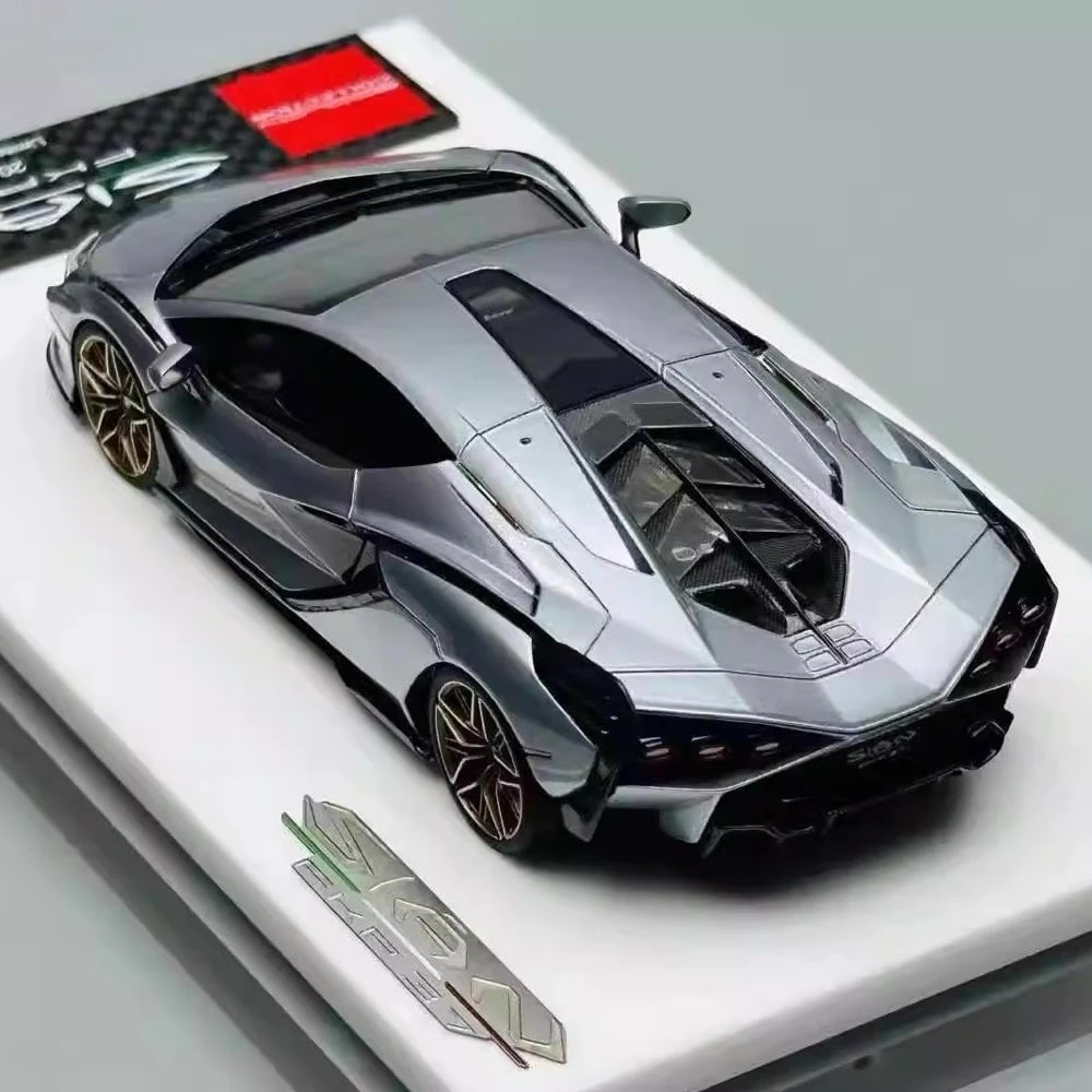 [Make Up] 1:43 Lamborghini 2019 Sian FKP 37 Silver Model Car Resin