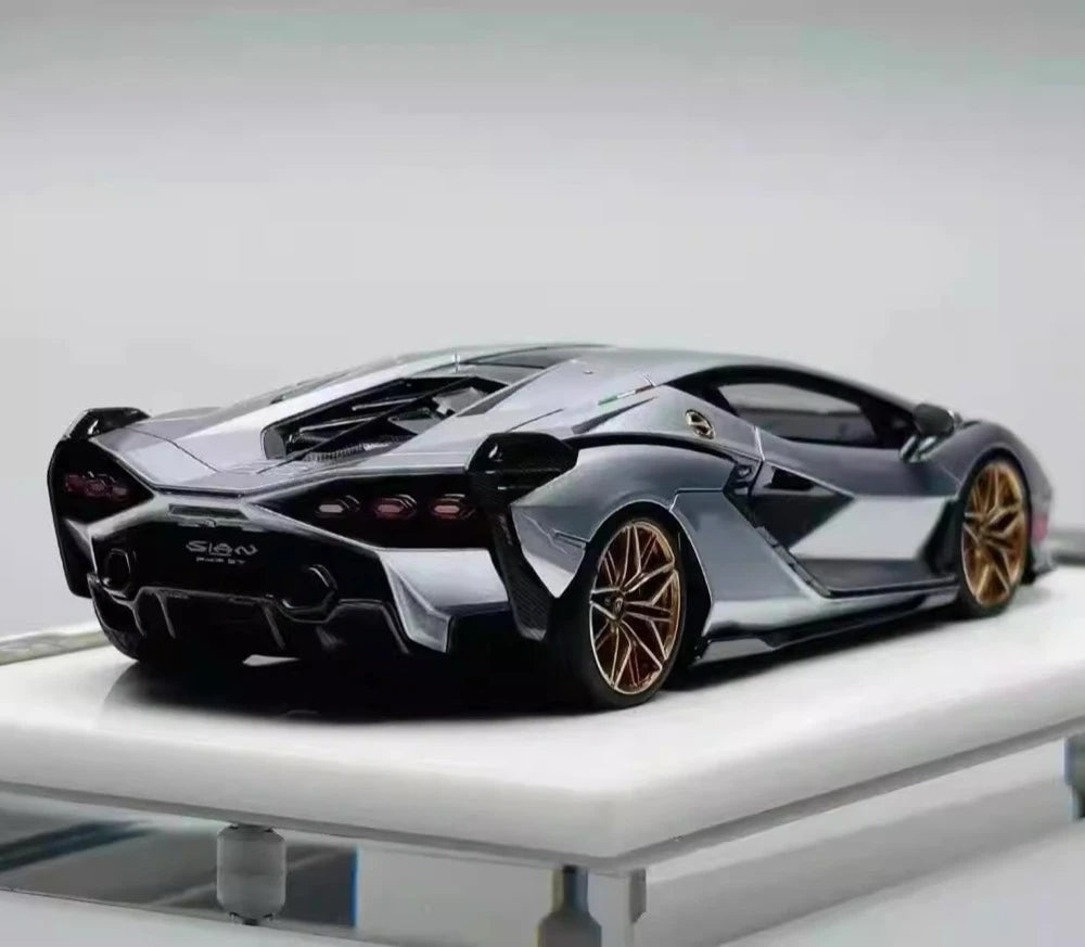 [Make Up] 1:43 Lamborghini 2019 Sian FKP 37 argent voiture miniature Resin