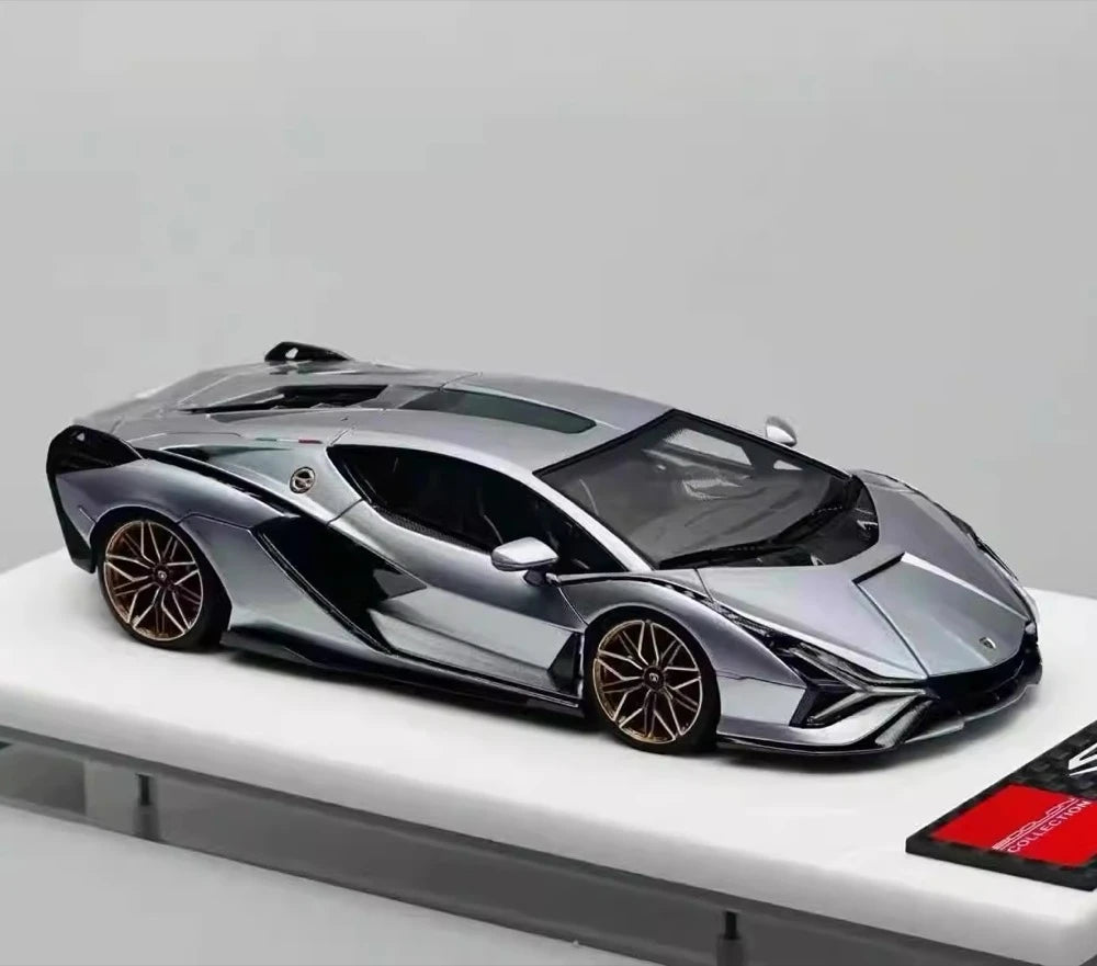 [Make Up] 1:43 Lamborghini 2019 Sian FKP 37 Silver Model Car Resin