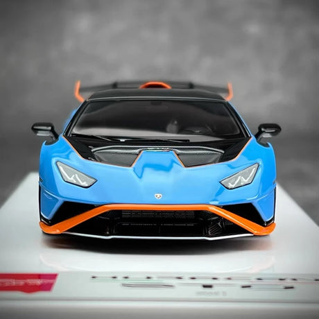 [Make Up] 1:43 Lamborghini 2021 Huracan STO Blue Model Car Resin