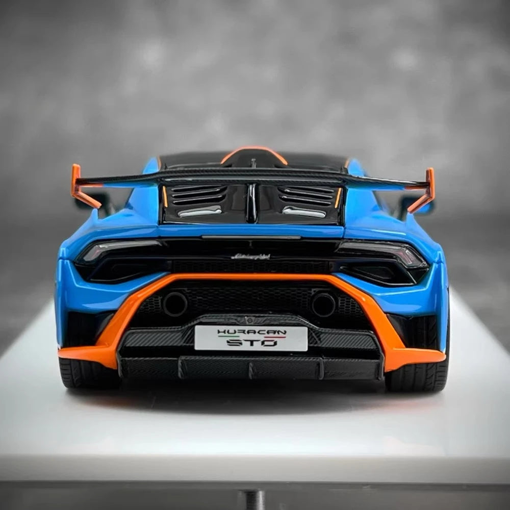 [Make Up] 1:43 Lamborghini 2021 Huracan STO Blue Model Car Resin