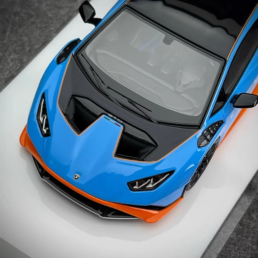 [Make Up] 1:43 Lamborghini 2021 Huracan STO blauw modelauto Hars