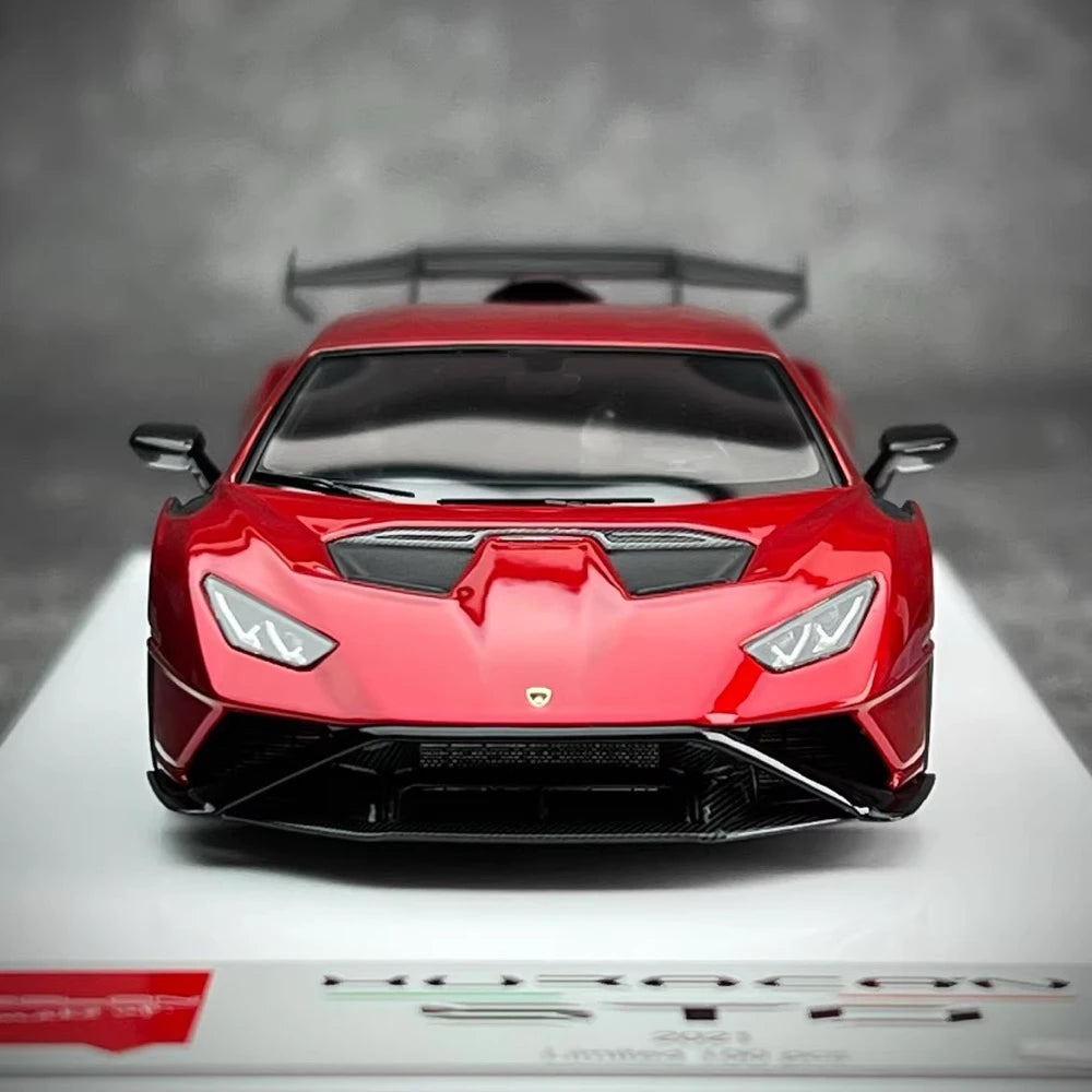 [Make Up] 1:43 Lamborghini 2021 Huracan STO Red Model Car Resin