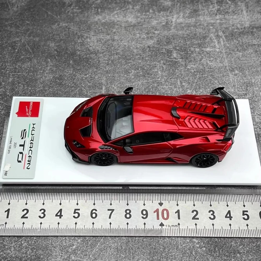 [Make Up] 1:43 Lamborghini 2021 Huracan STO Red Model Car Resin