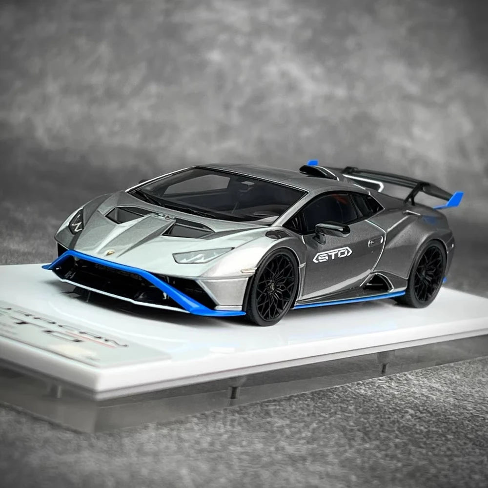 [Make Up] 1:43 Lamborghini 2021 Huracan STO Silver Model Car Resin