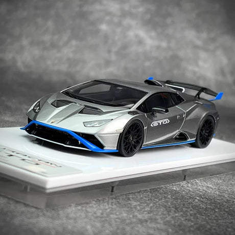[Make Up] 1:43 Lamborghini 2021 Huracan STO Silver Model Car Resin