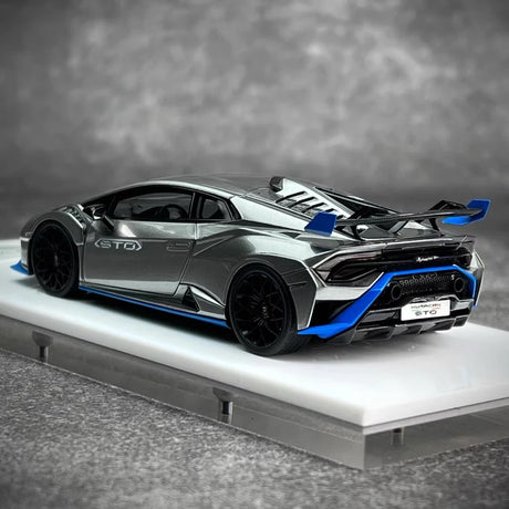 [Make Up] 1:43 Lamborghini 2021 Huracan STO Silver Model Car Resin