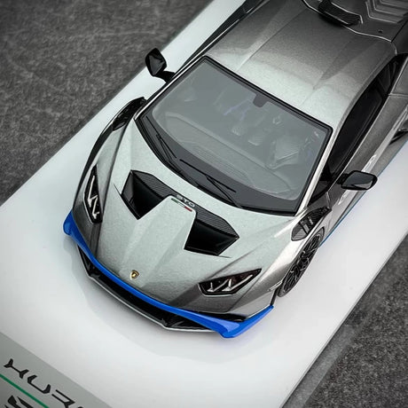 [Make Up] 1:43 Lamborghini 2021 Huracan STO Silver Model Car Resin