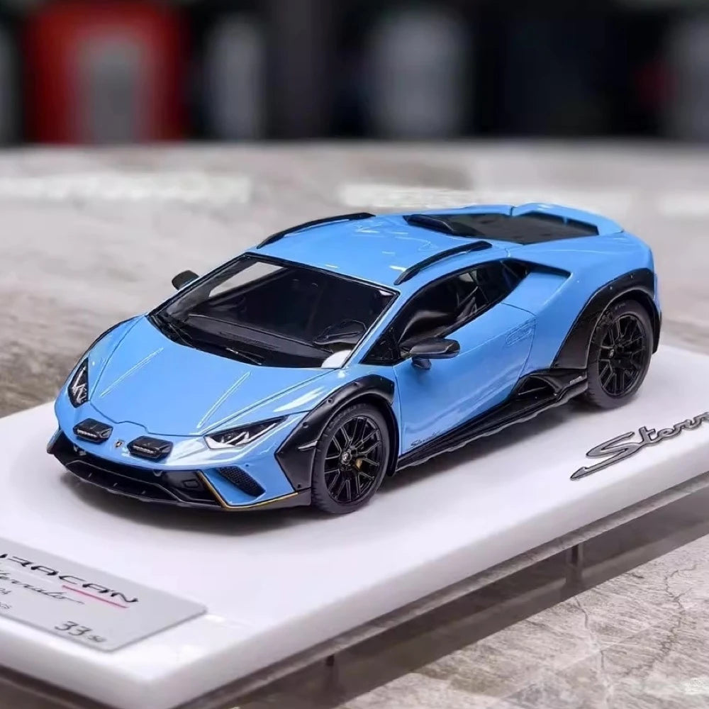 [Make Up] 1:43 Lamborghini 2023 Huracan Sterrato All-Terrain Blue Model Car Resin