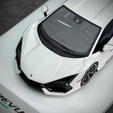 [Make Up] 1:43 Lamborghini 2024 Revuelto vit modellbil resin