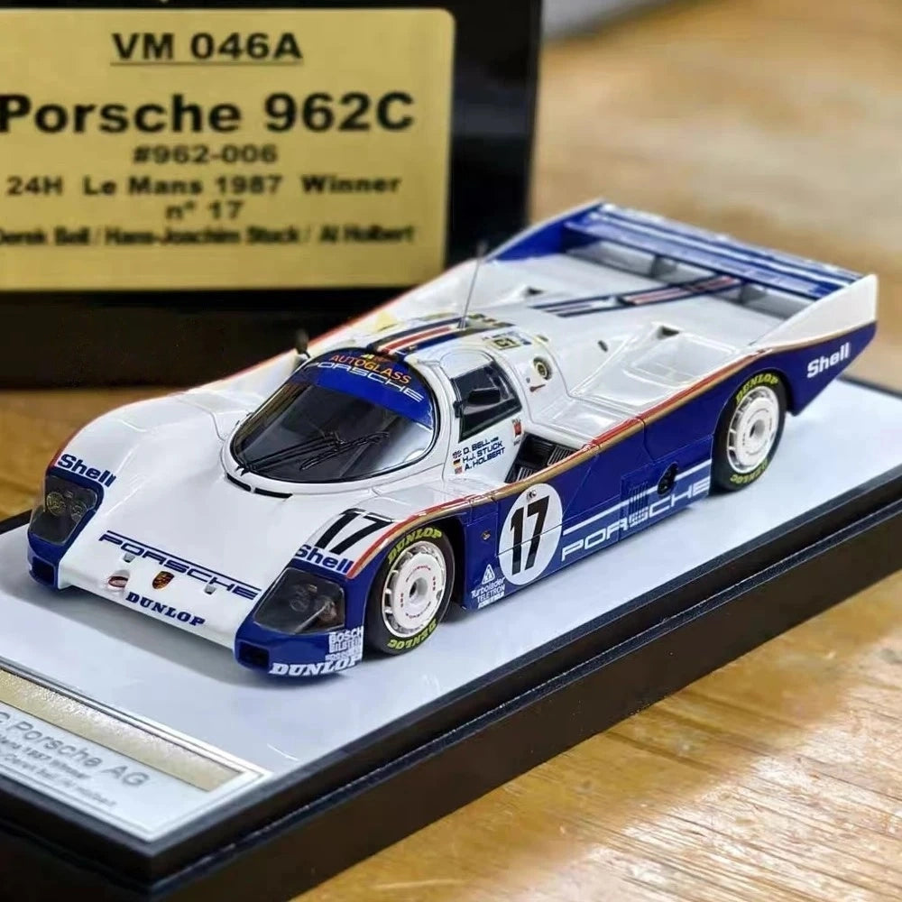 [Make Up] 1:43 Porsche 1987 962C 24H Le Mans #17 Winner Model Car Resin / Closed Body