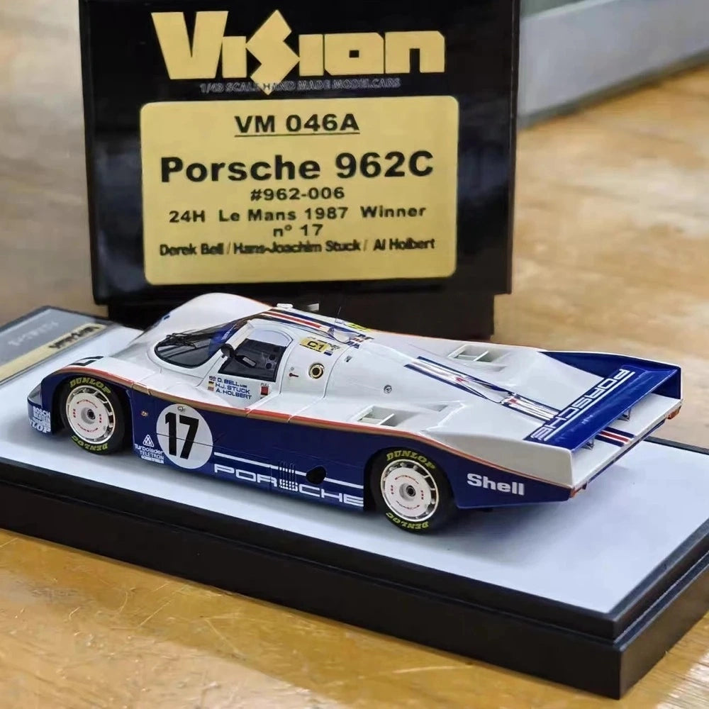 [Make Up] 1:43 Porsche 1987 962C 24H Le Mans #17 Winner Model Car Resin / Closed Body