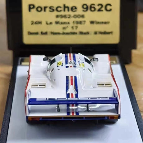 [Make Up] 1:43 Porsche 1987 962C 24H Le Mans #17 Winner Model Car Resin / Closed Body