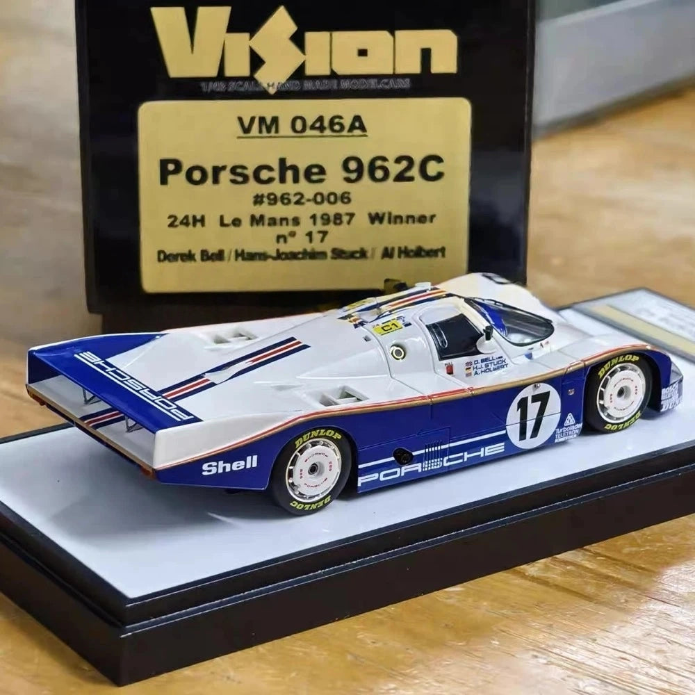 [Make Up] 1:43 Porsche 1987 962C 24H Le Mans #17 Winner Model Car Resin / Closed Body
