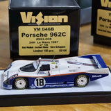 [Make Up] 1:43 Porsche 1987 962C 24H Le Mans #18 Winner Model Car Resin / Closed Body